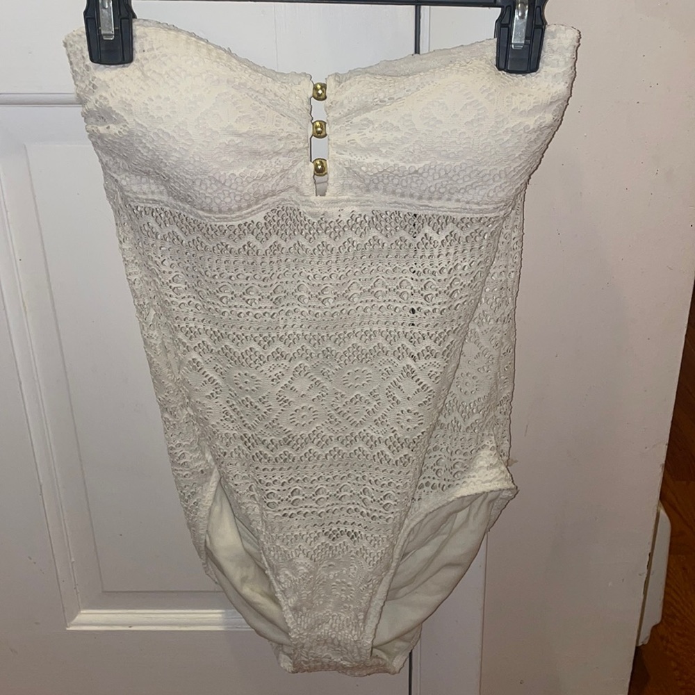 Small white one piece swim wear